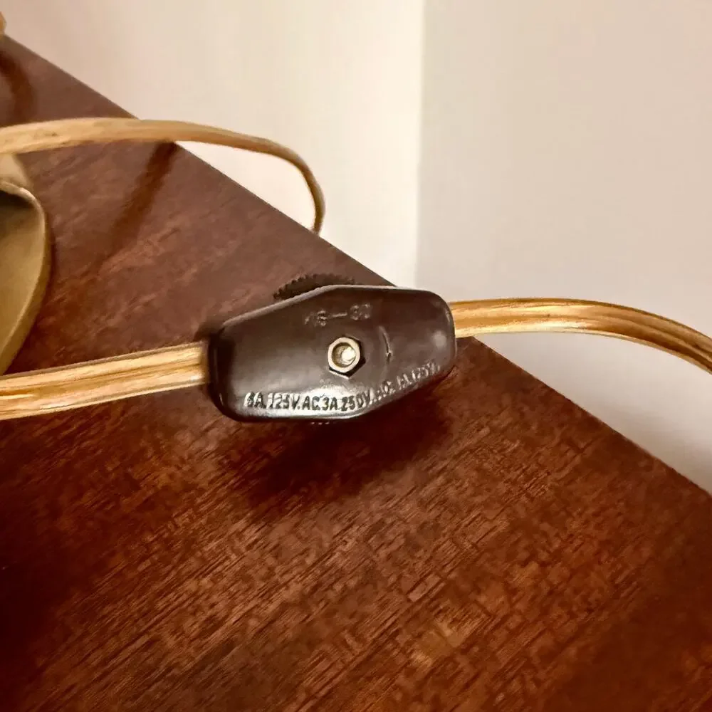 Vintage Brass Acorn Desk Lamp or Night Light